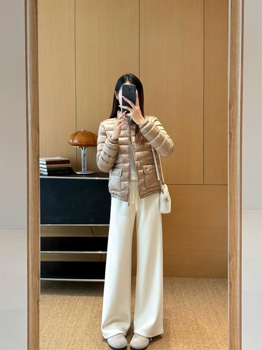 织进去的温暖羊毛醋酸直筒毛呢加厚直筒微阔腿裤裤 商品图4