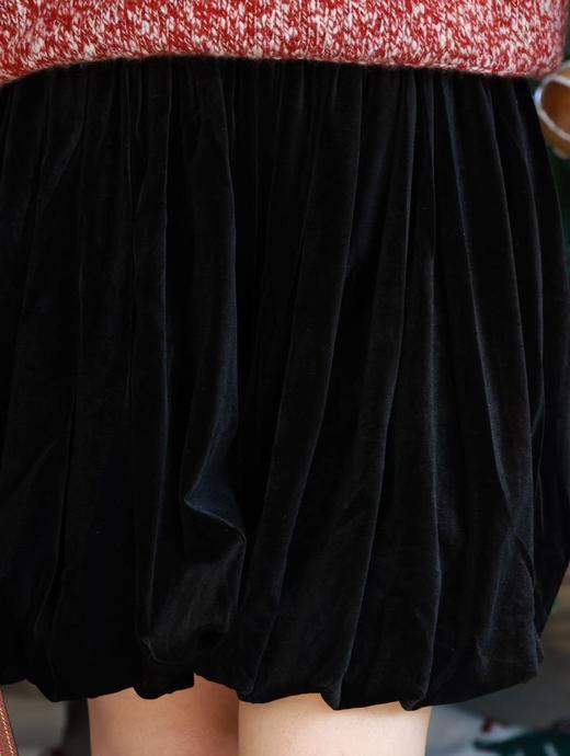 绒雅花苞|别致法式丝绒裙裤 商品图1