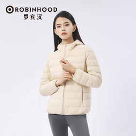 罗宾汉秋冬女款保暖薄款冬季连帽羽绒服-R238Y51133