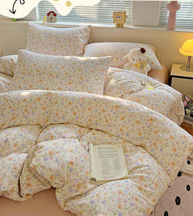 古法水洗棉四件套透气亲肤裸睡级床品四季通用