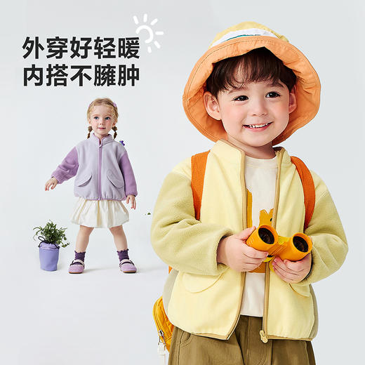 迷你巴拉巴拉男女童抗静电外套儿童宝宝立领外衣2025春新品 商品图4