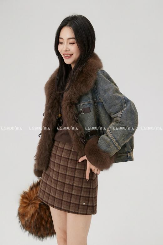 【门店同款】ENJOY冬季“游牧漫寻”复古牛仔外套拼接羽绒服 168146370 商品图8