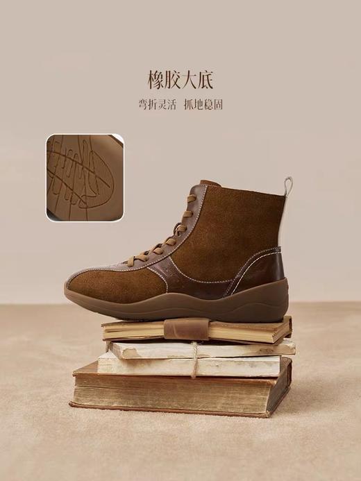 【云粉节】BF楼Bata休闲靴女2025冬款时尚低跟运动拳击靴ALI71DD5   吊牌价1159   活动价699 商品图3