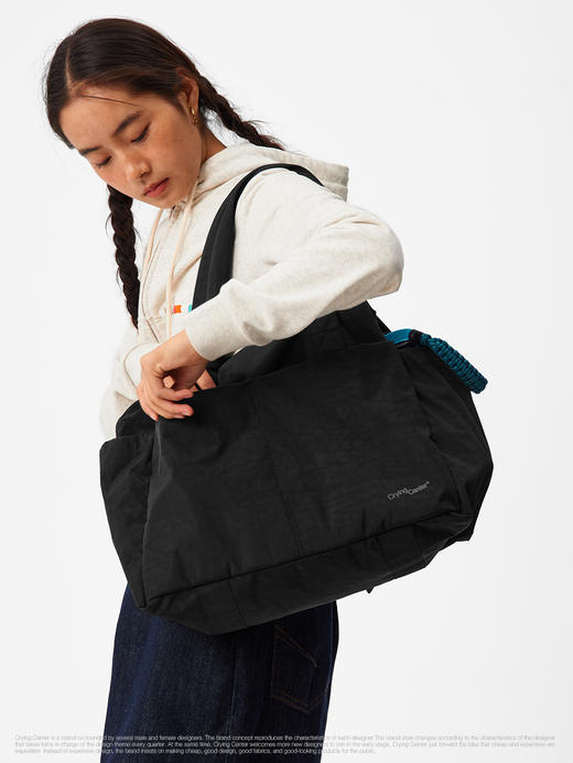 CryingCenter单肩手提大容量托特可套拉杠箱行李健身包大号 商品图4