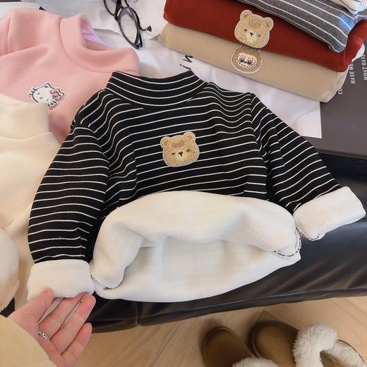 【新儿童拜年服】半高领男童打底衫加绒加厚长袖T恤中大童装上衣 商品图14