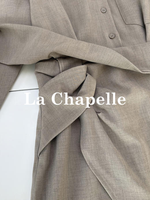 会员福利【智感/通勤时髦】拉夏贝尔/La Chapelle德曼通勤裙~高品质肌理衬衫不规则连衣裙 商品图10