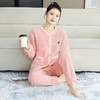 秋冬加厚加绒珊瑚绒法兰绒简约纯色长袖居家单件上衣家居服睡衣女 商品缩略图3