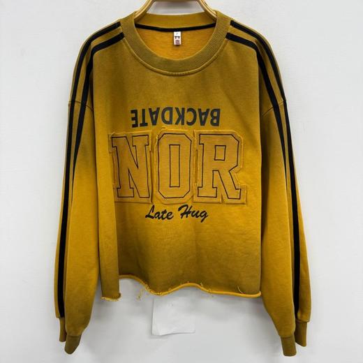 NC圆领喷漆渐变截短卫衣50906（黄） 秋季 153210050321 商品图0