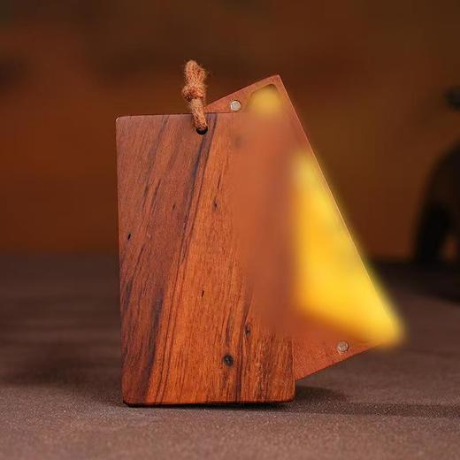 雷击枣木无事牌吊坠立体雕刻磁吸可打开装置物品百搭装饰随身 商品图2