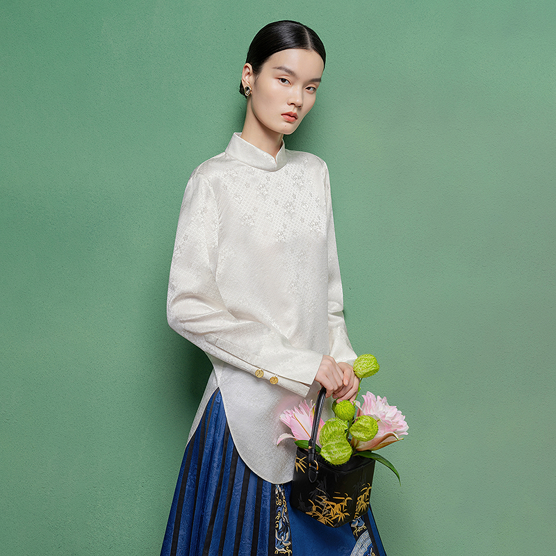 【林栖设计小店】梅开纳福|真丝衫恭王府联名2026早春新款衬衫女1961075