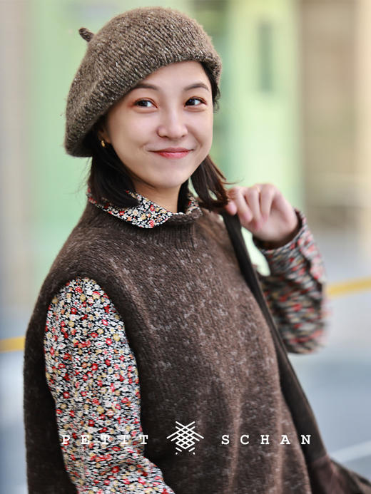 PETIT SCHAN小闪 CLO#994 black rice porridge 黑米粥 牦牛绒羊毛手纺纱手编背心 商品图1