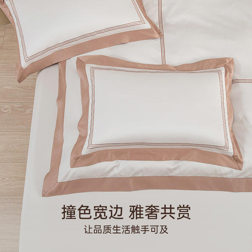 2025年新款雅芳婷全棉贡缎床上四件套意式轻奢风被套床笠被单套件 商品图4