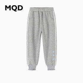 【秒3】【MQD】【专柜同款】童装女童冬季针织裤加绒运动裤儿童卫裤潮