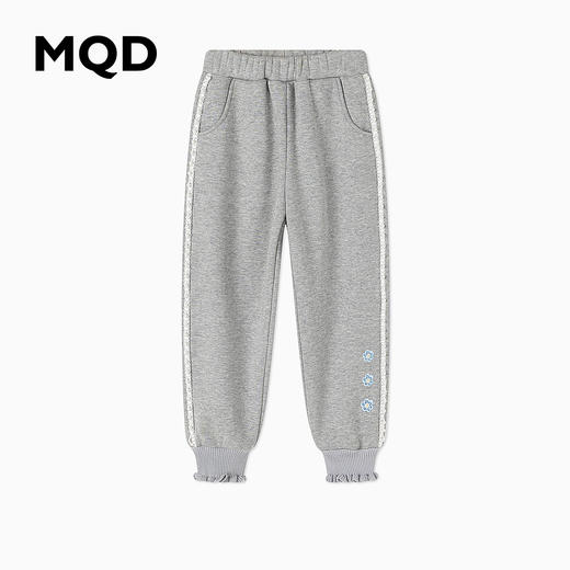 【秒3】【MQD】【专柜同款】童装女童冬季针织裤加绒运动裤儿童卫裤潮 商品图0