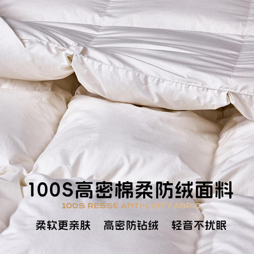 多喜爱 金羽朵95进口白鹅绒加厚冬被-维斯谧境【波兰进口】【95%绒子含量】【100S长绒棉】1000+洁净度 拈花扩容工艺 3D航空舱 10CM检测口 高档皮箱 商品图3