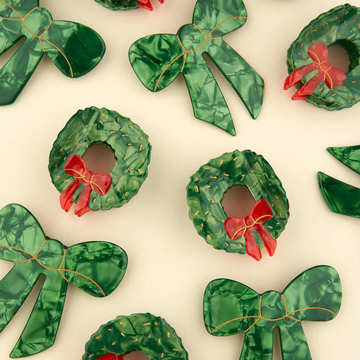 北京仓｜Coucou Suzette-CHRISTMAS WREATH-蝴蝶结 圣诞花环 发抓［法国设计师］ 商品图4