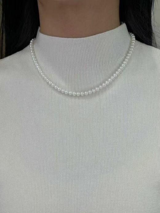 【直播大场福利】天然淡水珍珠项链 近圆 满串 颈链 925银 商品图1