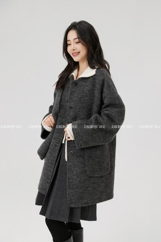 【门店同款】ENJOY冬季“暖冬知性”圆领款配包包大衣 168144112 商品图0