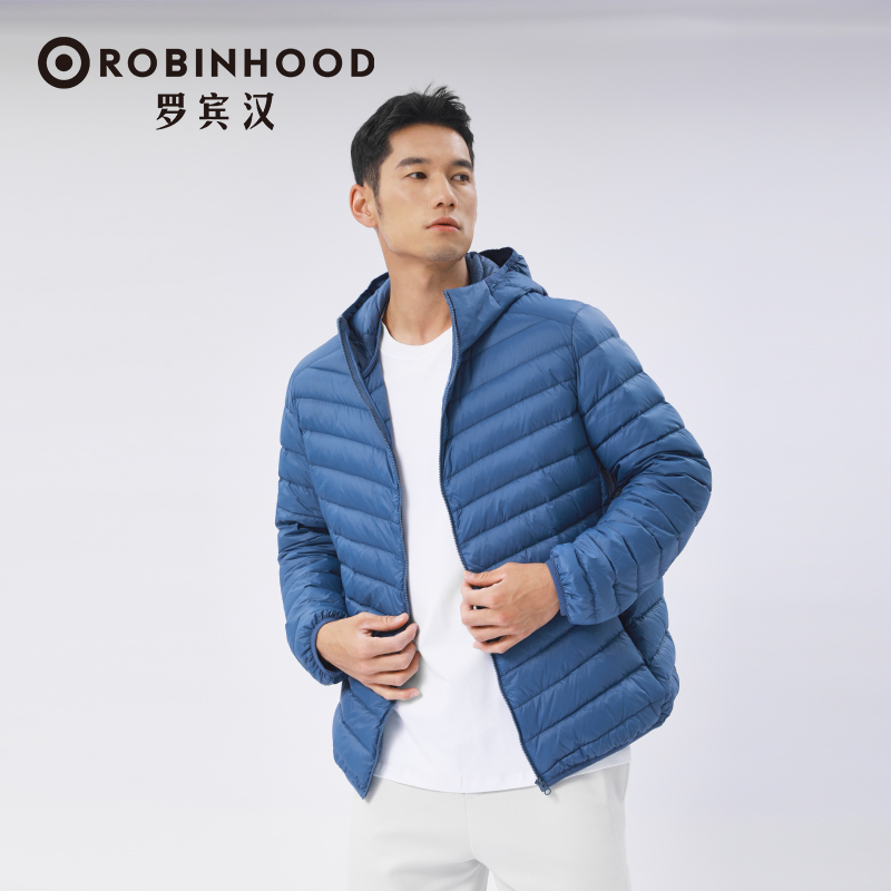 【反季99.9元清仓】罗宾汉运动情侣款休闲轻薄连帽羽绒服-R138Y51132