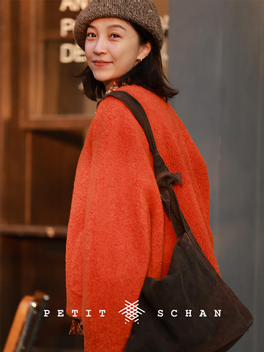 PETIT SCHAN小闪 CLO#991 The Coral Sea 珊瑚海 进口羊羔毛松弛感外套 商品图2