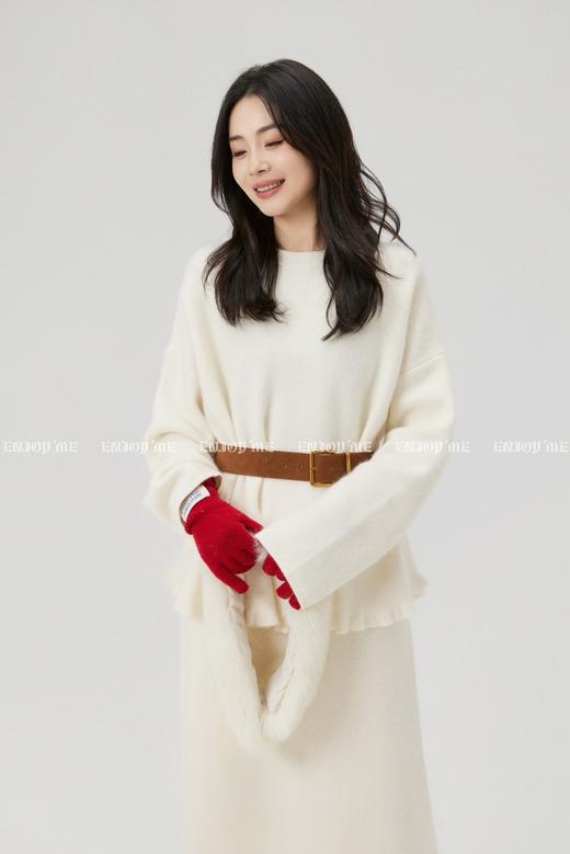 【门店同款】ENJOY冬季“暖冬软糖”软糯木耳边针织上衣 167993294 商品图9