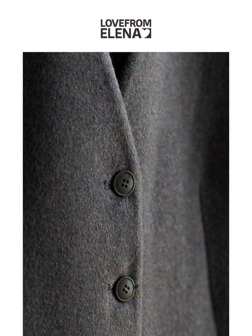 羊绒&羊毛混纺 北欧风简约毛呢马甲 商品图5