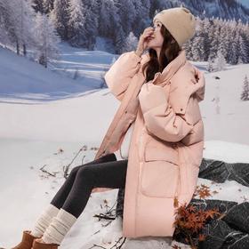 2025新款加肥加大码羽绒服女200斤胖mm中长款孕妇宽松外套2403