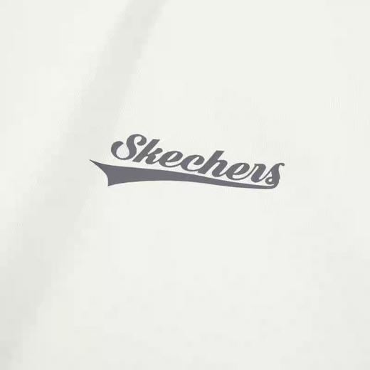 XY/Skechers斯凯奇秋冬白色运动上衣男女款休闲加绒卫衣L323U171 商品图4