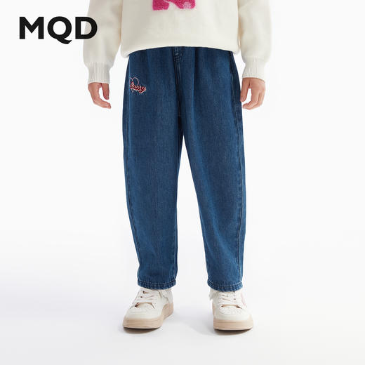 【MQD】童装女童水洗牛仔裤春秋款宝宝裤子儿童宽松长裤休闲裤 商品图0