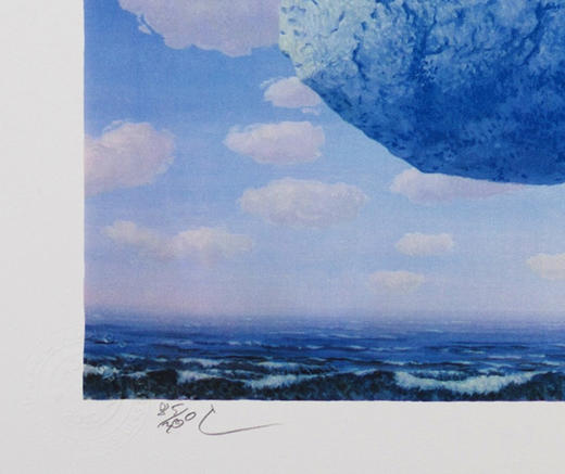 独角鹿西洋古董2010年法国巴黎Art-Lithographies出版雷内·马格利特图版签名限量彩色石版画作品《La Flèche de Zénon 泽诺之箭》 商品图5
