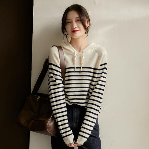 樱西玛 ENXIMANE 连帽针织衫 宽松百搭  7色可选 商品图2