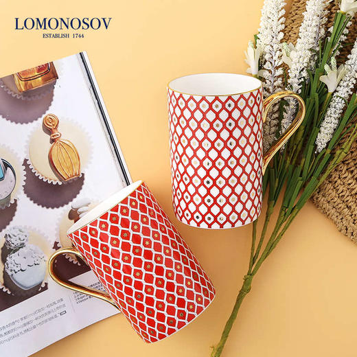 LOMONOSOV 俄皇   STAR系列家用水杯高颜值办公室骨瓷马克杯喝水杯子 商品图2