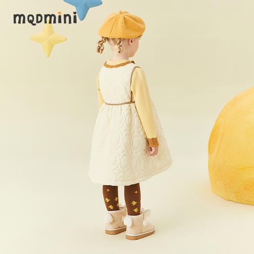 【秒】【专柜同款】MQD童装女小童夹棉连衣裙套装秋冬新款复古儿童裙子 商品图2