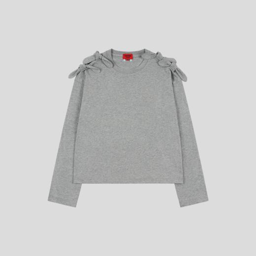 GOODBAI GOODEES 新款露肩蝴蝶结长袖T恤 商品图3