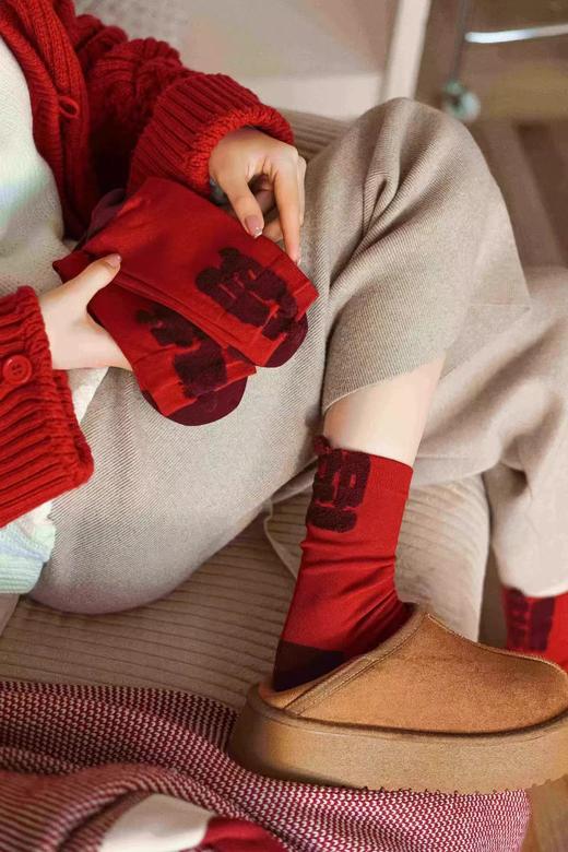 到手7双！马年行大运，暴富AB字鸿运袜，好运红袜 商品图7