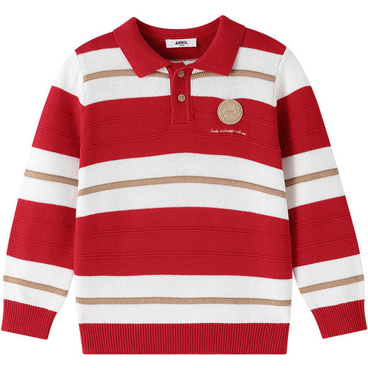 【实体店同款】男童翻领棉线衫春季新款安奈儿童装AB614014 商品图6