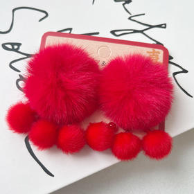 毛球挂坠对夹发夹发饰-纪念日百货门店同款167745311