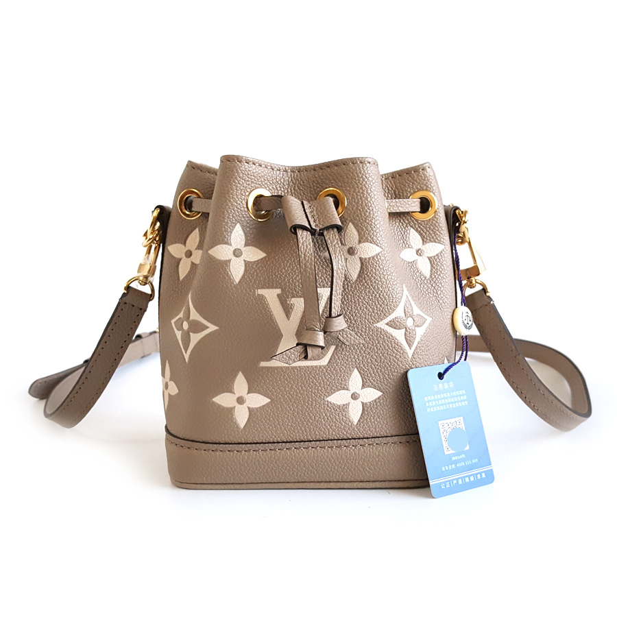 【98新】LV路易威登Nano NoeM46291  大象灰全皮Nano Noe小水桶手提单肩包女士 031225TB01