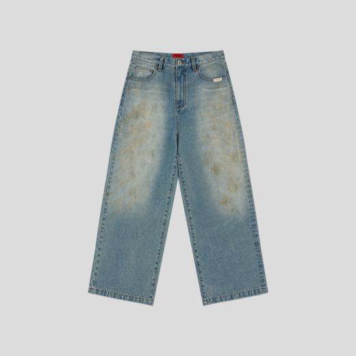 GOODBAI GOODEES 新款五角星贴布直筒长裤 商品图2