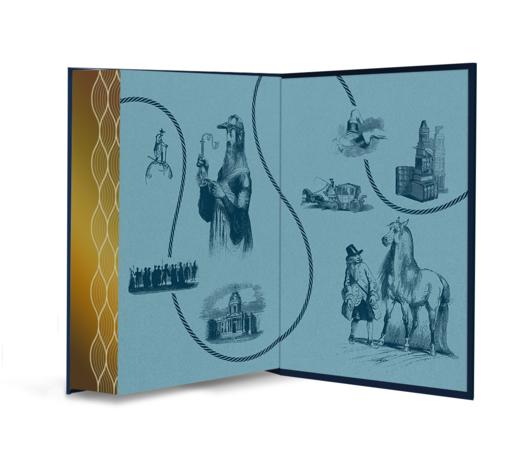 【俱乐部限定真皮款】《格列佛游记》-蓝色山羊皮定制款，限量编号，三面书口鎏金+激光雕刻花纹 商品图3