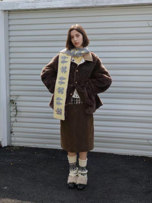 heris/H54106/‘日常收集’刺绣 双面穿羊羔毛内胆 派克棉服 商品图1