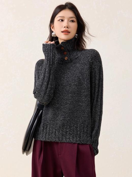 （预售七天发）【高品质私服】【加厚连帽/高领花纱针织衫】单穿/叠穿都戳中氛围感，精致通勤都能搭【无标出货 介意慎拍】WD 商品图3