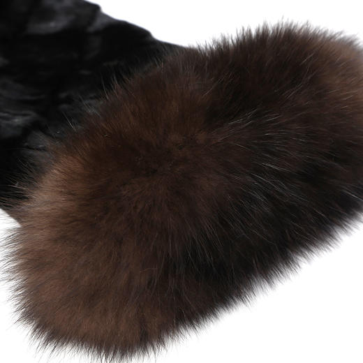 QP605斯尔丽2025冬季新款进口狐狸毛贵妇皮草高级复古奢华皮草长外套 商品图5