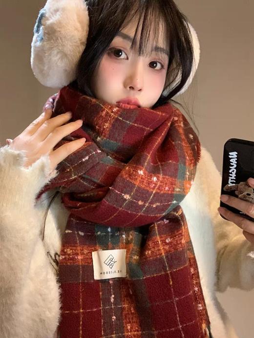 <曾小咸推荐> 韩版千鸟格氛围感围巾 日常价89/件 商品图2