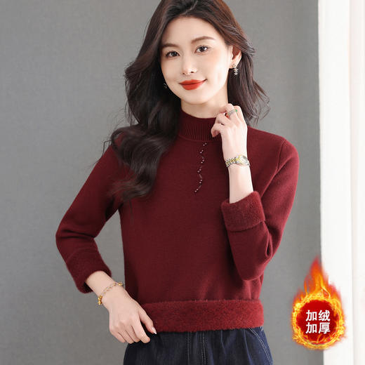 CC 103-66338加绒厚款毛衣洋气简单大方小衫 商品图3