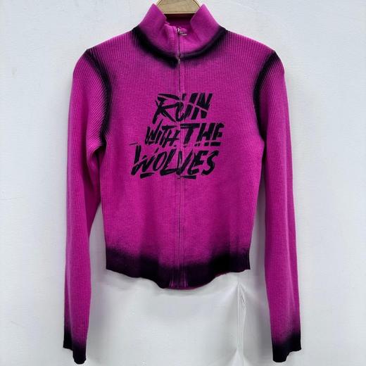 NC立领撞色晕染拉链毛织开衫50708（红） 秋季 953090120321 商品图0