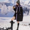 2025新款飘带胖mm300斤加肥加大码羽绒服女大码中长款羽绒服2435 商品缩略图1