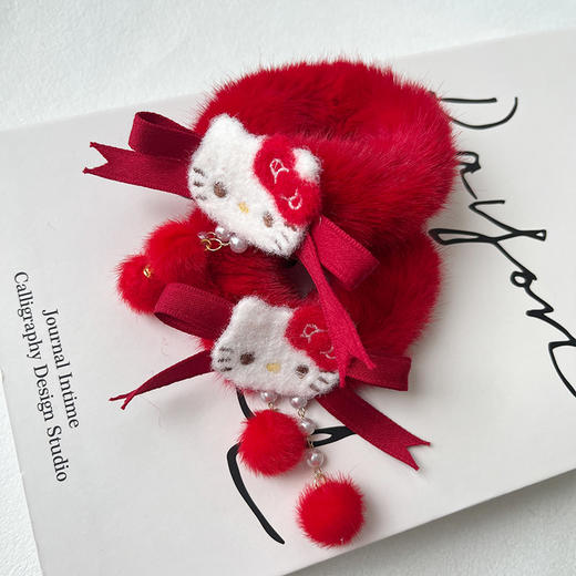 猫咪流苏毛圈对圈发饰-纪念日百货门店同款167745418 商品图2