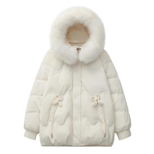 新国标90白鸭绒加肥加大码胖mm200斤中长款孕妇宽松羽绒服女2511 商品图4