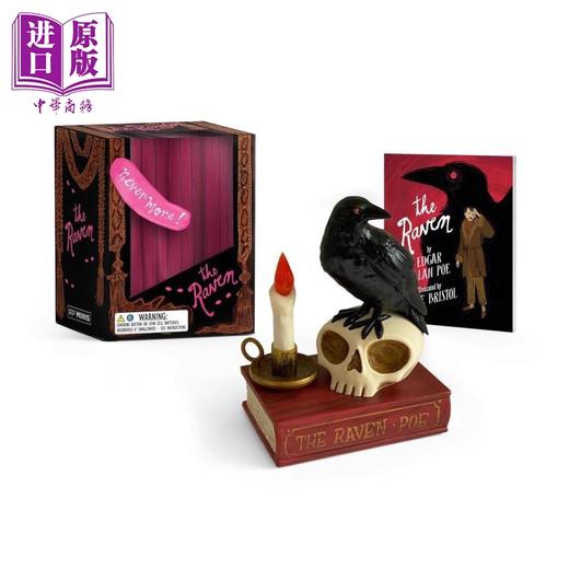 【中商原版】爱伦坡乌鸦小塑像 The Raven Talking Figurine 英文原版 Edgar Allan Poe 会读爱伦坡诗歌的乌鸦摆件 趣味礼品 商品图0